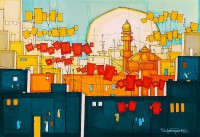 Salman Farooqi, 30 x 42 Inch, Acrylic on Canvas, Cityscape Painting, AC-SF-433